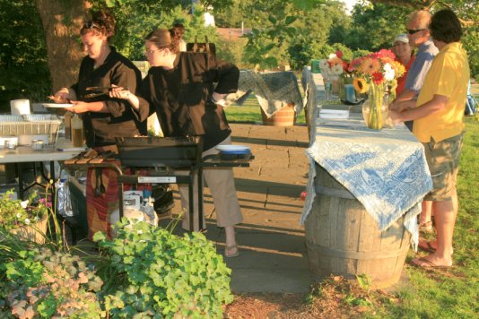 Little Bits Catering provided Caprese Skewers, Drunken Shrimp, Chicken Satay, Pineapple and Pound Cake, Artisan Cheese and Fruit, and of course, the Vineyards finest wines!